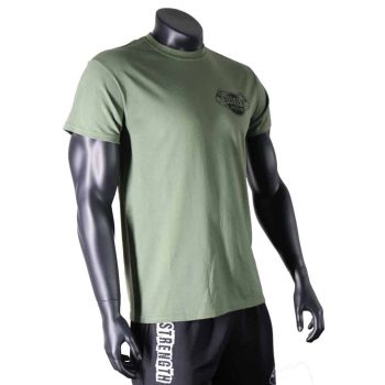 Strength Asylum T-Shirt (Vertical Style) - Military Green