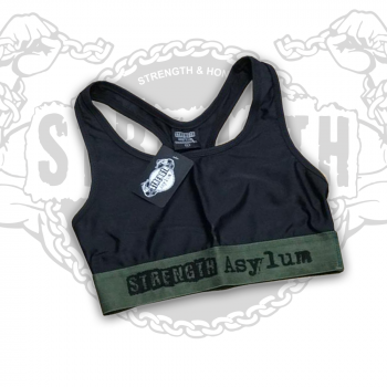 Strength Asylum Crop Top Military Green