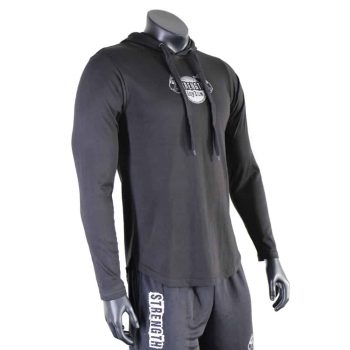 Strength Asylum Panel Hoodie (Long Sleeve) - Black
