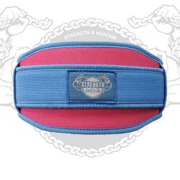 Ladies Neoprene Velcro Lifting Belt - Blue and Pink