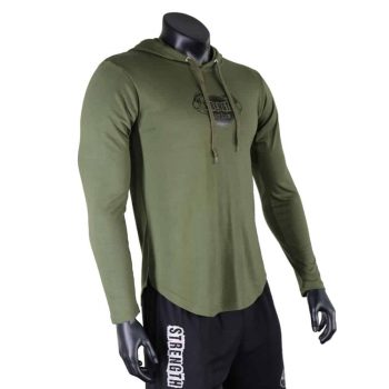 Strength Asylum Panel Hoodie (Long Sleeve) - Green