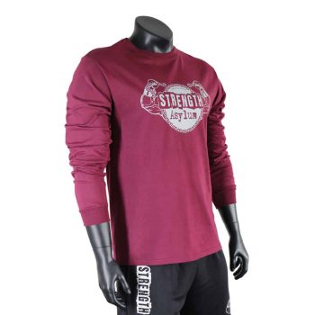 Strength Asylum T-Shirt (Long Sleeve) - Maroon