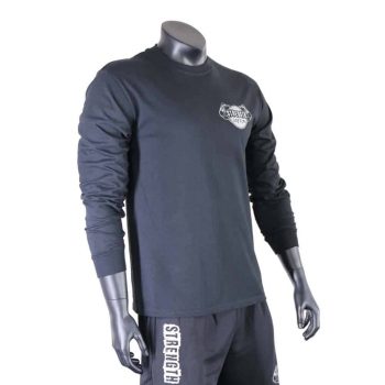 Strength Asylum T-Shirt (Long Sleeve - Vertical) - Black