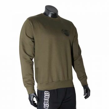 Strength Asylum Sweatshirt (Small Logo in Olive)