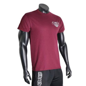Strength Asylum T-Shirt (Vertical Style) - Maroon
