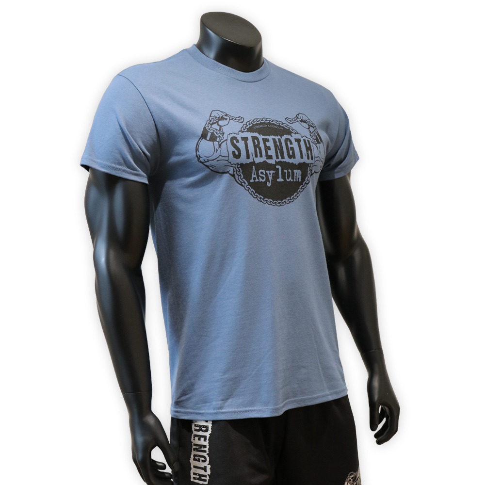Strength Asylum T-Shirt (Original in Indigo with Black Print)