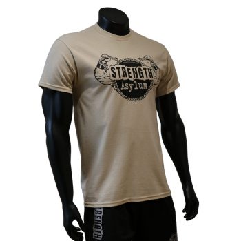 Strength Asylum T-Shirt (Original in Sand with Black Print)