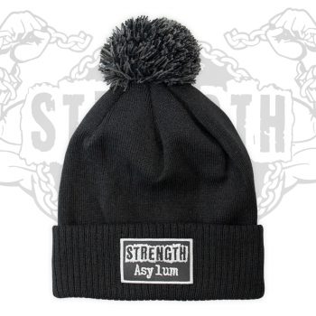 Strength Asylum Bobble Hat in Black