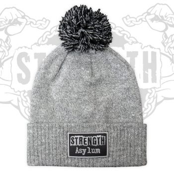 Strength Asylum Bobble Hat in Grey