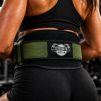Neoprene Velcro Lifting Belt Green & Black