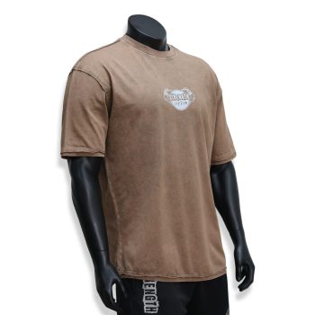 Oversized Acid Washed T-Shirt in Cocoa