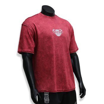 Oversized Acid Washed T-Shirt in Red